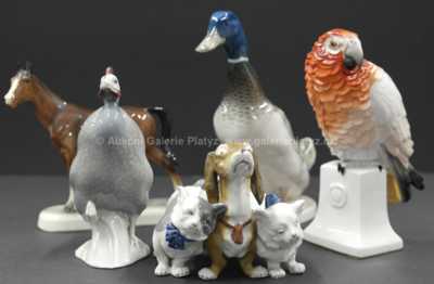 Porcelán - Konvolut pěti kusů porcelánových zvířátek