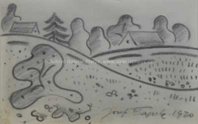  / Pohled na vesničku / Josef Čapek