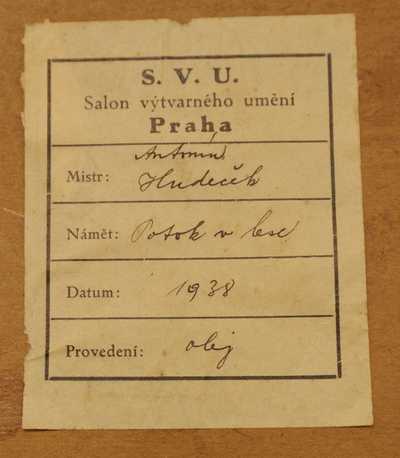 Potok v lese / Potok v lese / Antonín Hudeček