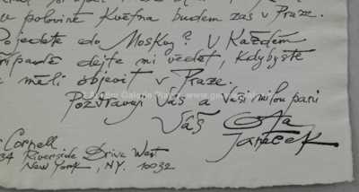  / Osobní korespondence s kresbou / Ota Janeček