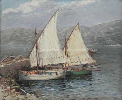  / U malého mola v Bašce / Josef Písecký (Liška)