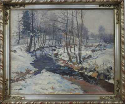 Gustav Porš - Zimní potok