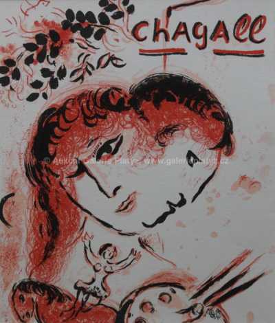  / Milenci v červeném / Marc Chagall