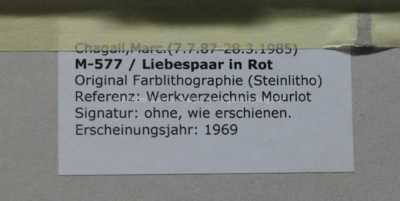  / Milenci v červeném / Marc Chagall