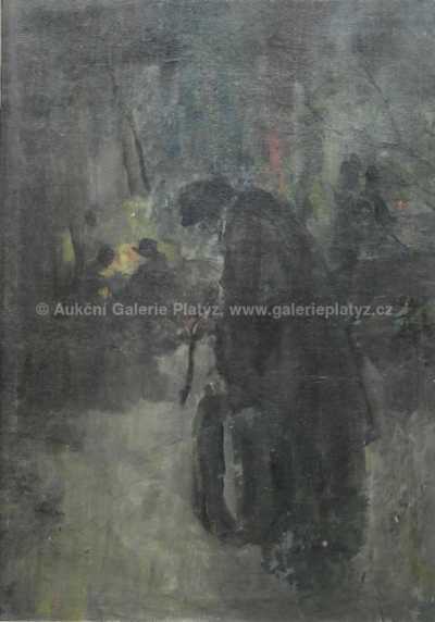  / Nokturno s figurální scénou / František Tavík Šimon