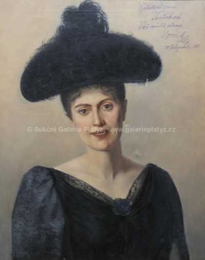  / Portrét paní Javůrkové / Václav Brožík
