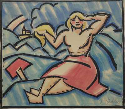  / Odpočívající dívka / Václav Špála