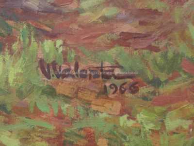  / Průhled lesem / V. Valenta