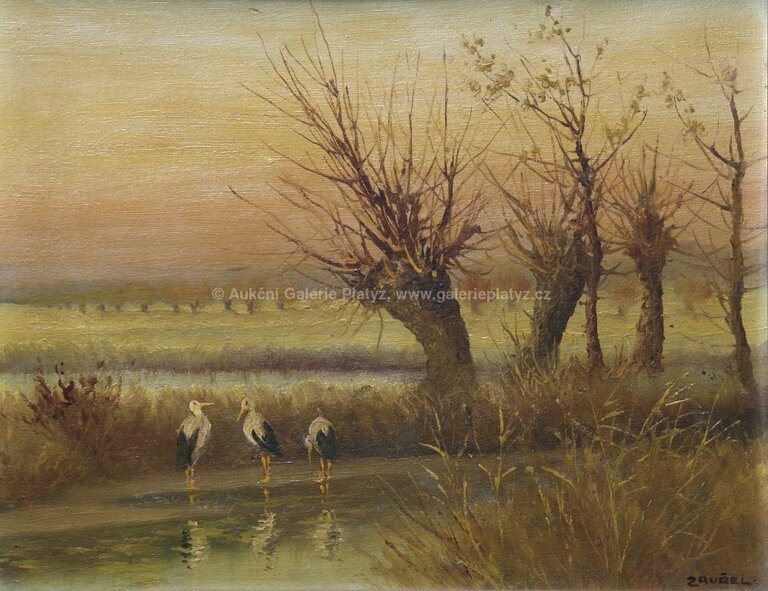  / Čápi pod vrbami / František Zavřel