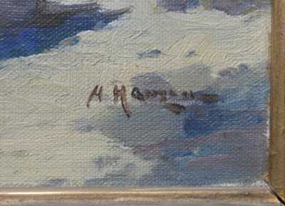  / Loďka u pláže / Alexej Vasiljevič Hanzen