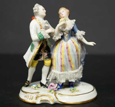 Porcelán - Galantní scénka