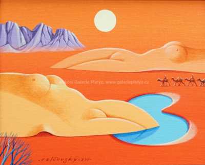  / Karavana blížící se k napajedlu / Josef Velčovský