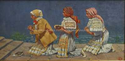  / Děvčata při modlitbě / Joža Uprka