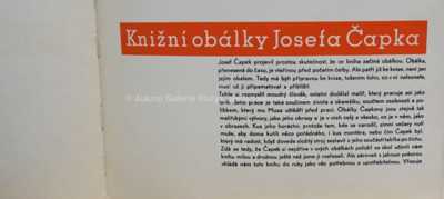  / Knižní obálky Josefa Čapka / Josef Čapek
