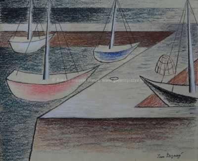  / Tři lodi, langustiera a špice lodi / Jan  Zrzavý