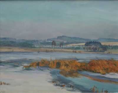  / Večer při tání na rybníce / František Kaván