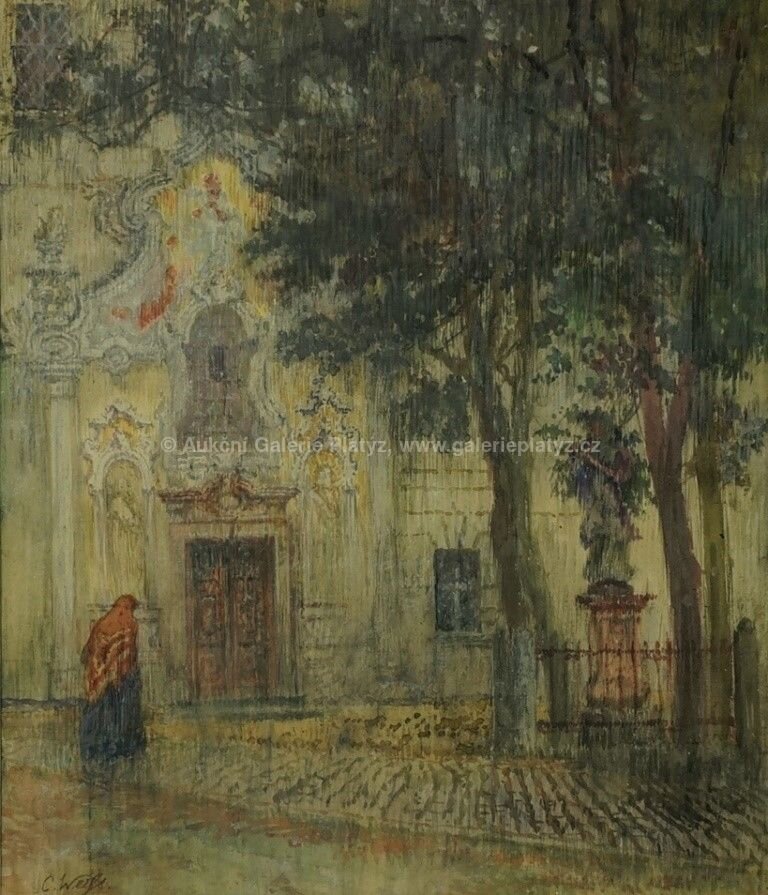  / Před kostelem / Carl Weiss