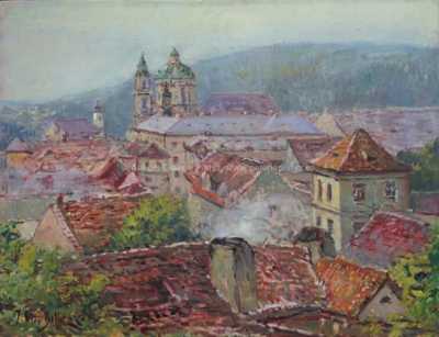 Autor neurčen - Malostranské střechy