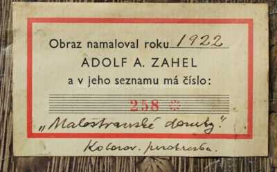  / Konvolut dvou kusů / Adolf Zahel