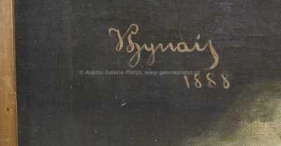  / Dívčí akt s květinou / Vojtěch Hynais