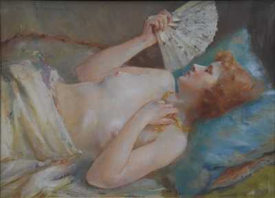  / Dívka s vějířem / Emil Schovánek