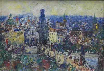  / Pohled z Mostecké věže / Ferdinand Kotvald