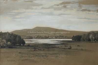  / Krajina s rybníkem / Karel Liebscher