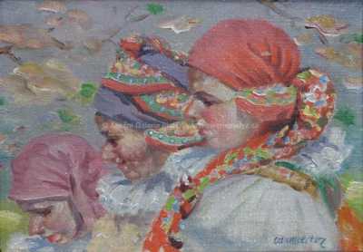  / Krojovaná děvčata / Otto Molitor