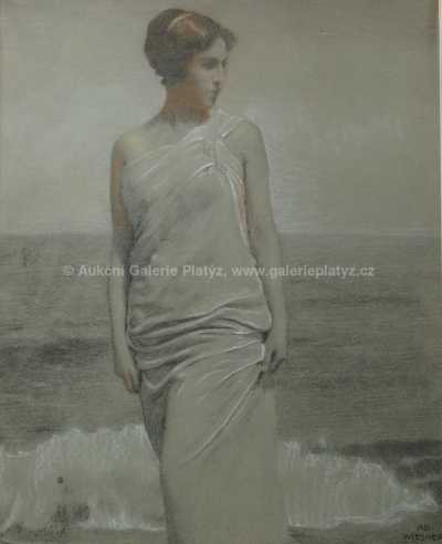  / Dívka u moře / Adolf Wiesner