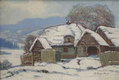  / Roubenka pod sněhem / Antonín  Augusta