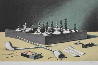  / Zátiší se šachovnicí / Cyril Bouda