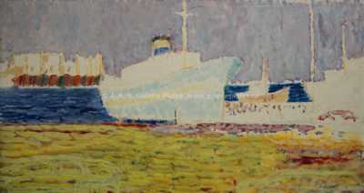  / Bílá loď v přístavu Pireus / Kamil Linhart