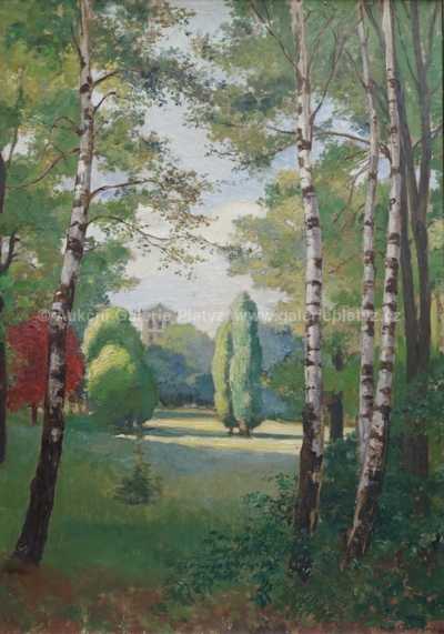  / Pohled do zámeckého parku / Hugo Charlemont