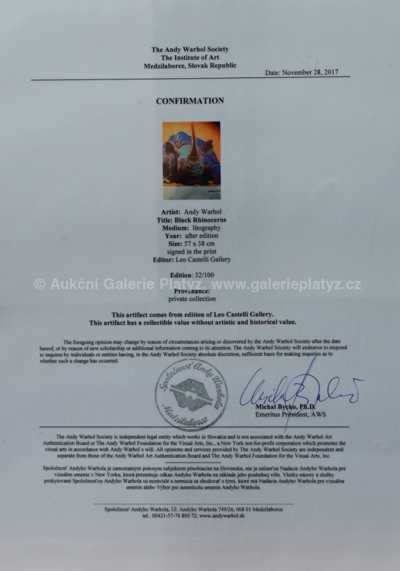  / Černý nosorožec / Andy Warhol