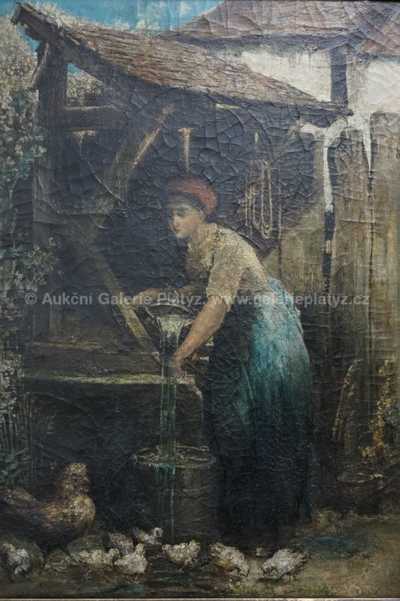  / Dívka u studny /   Neznačeno