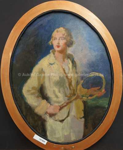  / Autoportrét s chotí / František Xaver Naske