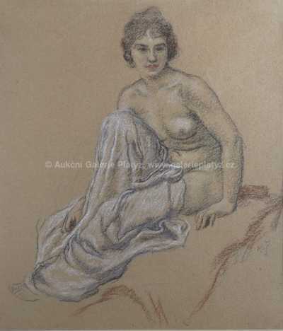  / Sedící akt / Karel Špillar