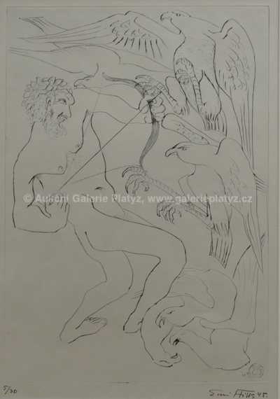  / Zahnání stymfálských dravých ptáků / Emil Filla