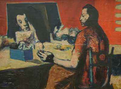  / Před zrcadlem / Josef Liesler