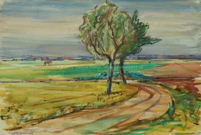  / Stromy u  cesty / Vojtěch  Sedláček