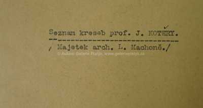 Jan Kotěra - Konvolut třiceti kusů