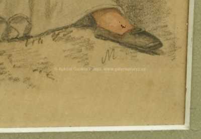  / Sedící dívka / Josef Mánes