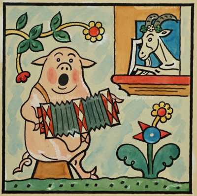  / Pašík s harmonikou / Josef Lada