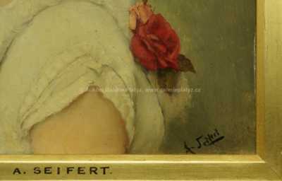  / Dívka s květinou / Alfréd Seifert
