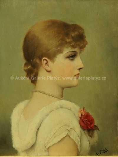  / Dívka s květinou / Alfréd Seifert