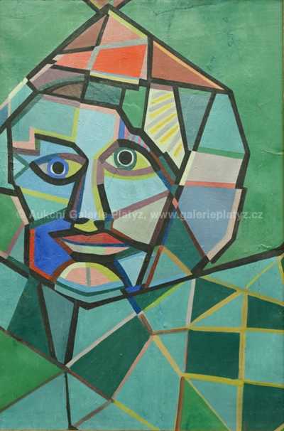  / Kubistická hlava / František Stolař