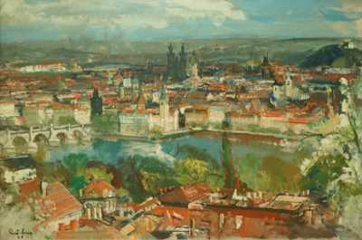  / Praha ze Seminářské zahrady / Rudolf Lexa
