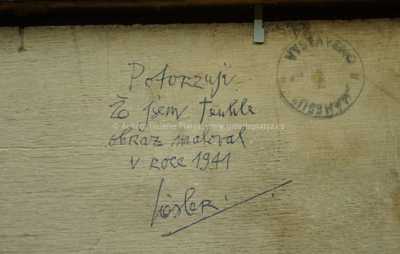  / Zátiší s květinou a vejcem / Josef Liesler