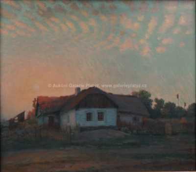  / Západ slunce nad stavením / Rudolf Bém (Vratislav Hlava)