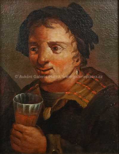  / Se sklenicí vína /   Neznačeno